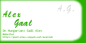 alex gaal business card